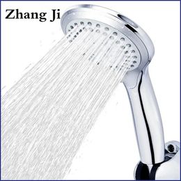 Bathroom Shower Heads Zhangji Bathroom 5-Mode Shower Head Large Panel Water-Saving Nozzle Classic Standard Design G1/2 Shower Accessories Random Colour 230831