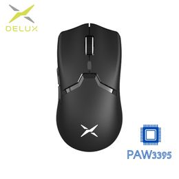 Mice Delux M800 PRO PAW3395 Wireless Gaming Mouse 72g Wired Programmable Ergonomic Mice 26000 DPI Type C Rechargeable For Windows Mac 230831