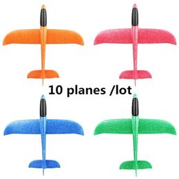 Aircraft Modle 48CM EPP Foam Luminous Gliding Helicopter Hand Throwing Model Aeroplane Assembly Foam Hand Tossing Small Plane Toy Year Gift 230830