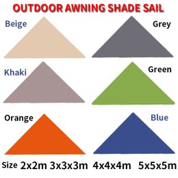 Tents and Shelters Waterproof Triangular Shade Sail Canopy Outdoor Garden Patio Swimming Pool Sun Shelter Sunscreen Anti-UV Multiple Colors 230830