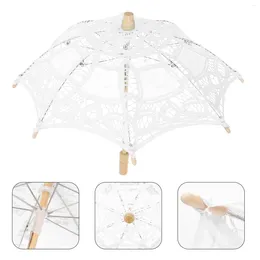 Umbrellas Embroidery Lace Umbrella Decorative Flower Girl Parasol Child Kids Girls Wedding Dancing Vintage Parasols