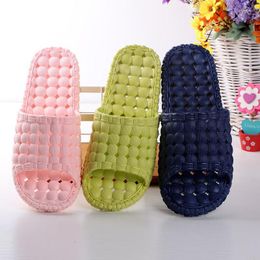 Slippers 2023 Family Bathroom Home Indoor Non-slip Unisex Solid Soft Bottom Slipper Sandals Women And Men Flat Shoes