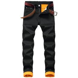 Men's Jeans Denim Designer Black Blue For Men Size 28-38 40 42 2022 Autumn Winter Plus Velvet HIP HOP Punk Streetwear288S