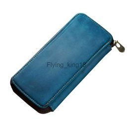 Pencil Bags Leather Fountain Pen Hard Pencil 3 Pen Slots Large Compartment HKD230831