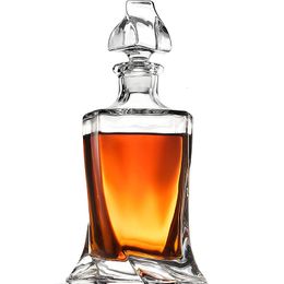 Wine Glasses Hellodream Luxury Crystal Glass Whiskey Decanter Leadfree Liquor for Alcohol Bourbon Scotch 2705 Oz 230830