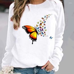 Women's Hoodies Woman Female O-neck Casual Sweatshirts Pullovers Womens Clothing Ladies Spring Autumn Winter Floral Flower 90s Trend