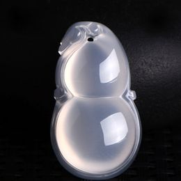 White crystal bottle gourd pendant ice kinds of men and women natural jade jade necklace pendant accessories