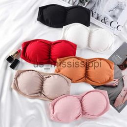 Other Health Beauty Items New Seamless Women Tube Tops Strapless Sexy Bra Crop Top Back Closure Bandeau Top Underwear Female Strapless Bra Wrap Top x0831