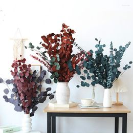 Decorative Flowers Natural Plant Eucalyptus Branches Leaves Real Dried Flower Bouquet Ornament Home Wedding Shoot Prop Decoration Blumen