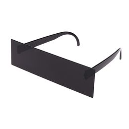New Fancy Glasses Props Censorship One-piece Black Eye Covered Bar Internet Sunglasses for Costume Xmas Party Cosplay 2022