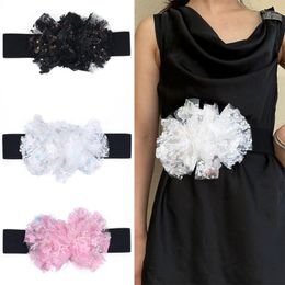 Belts Stretchy Waist ChainBeautiful Flower Belt For Women Prom Banquet Club Party