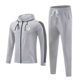 Algeria Men's Tracksuits outdoor sports warm long sleeve clothing full zipper With cap long sleeve leisure sports suit