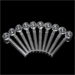 Smoking Pipes Clear Glass Pipe Oil Nail Burning Jumbo Pyrex Burner Concentrate Thick Transparent Great Drop Delivery Home Garden House Dh9R2