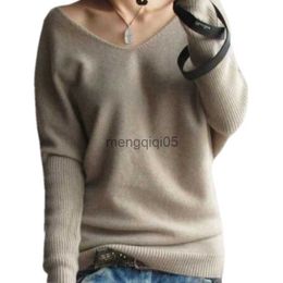 Women's Sweaters Tailor Sheep Spring Autumn Sweaters Women Fashion Sexy V-neck Pullover Loose Wool Batwing Long Sleeve Knitted Tops HKD230831