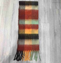 Scarves Japanese-korean Chequered Colour Plaid Versatile Ac Hoop Gauze Scarf