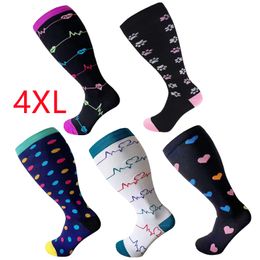 Men s Socks 3 5 Pairs Compression Varicose Veins Knee High Sock Anti Fatigue Pain Relief Sportrs Travel Plus Size 230830