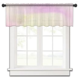 Curtain Spring Colour Gradient Texture Kitchen Small Window Tulle Sheer Short Bedroom Living Room Home Decor Voile Drapes