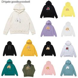 Designer Mens Hoodies Teddy Bear Hoody Hooded Pullover Sweatshirt Loose Long Sleeve Jumper High Street palm Fashion angels Hoodie Womens Black Clothes Q0CF