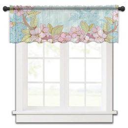 Curtain Flower Colour Spring Tulle Kitchen Small Window Valance Sheer Short Bedroom Living Room Home Decor Voile Drapes