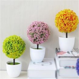 Decorative Flowers Simulation Flower Ornaments Trees Artificial Plant Potted Bonsai Fake Pine For Home Table Decor Wedding Party