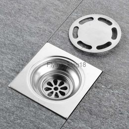 10cm Square Floor Drain 304 Stainless Steel Bathroom Shower Waste Bath Ktichen Anti-odor Hair Strainer LST230831