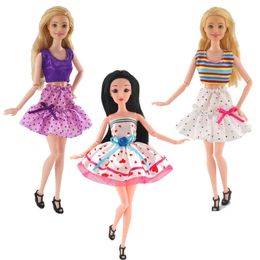 Wholesale Girl Doll Accessories Apparel New 30cm Baby Clothes Changing One-Piece Dress Toy