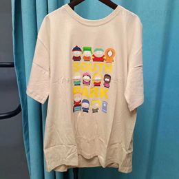 Men's T-Shirts Fashion Clothing S-South Park T-shirt Cotton Fashion Cartoon Print Short Sleeve Couple Top Tee T240424