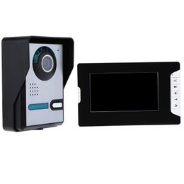 Video Door Phones Doorbell Phone with 7 Color TFT LCD Monitor Screen 5 IR LEDs Adjustable Volume Brightness for Home Office 230830