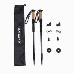 Trekking Poles 2Pcslot Anti Shock Walking Sticks Alpenstock Trekking Hiking Walking Poles Set Telescopic Nordic Walking Canes Shooting Crutch 230830