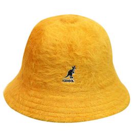 New Kangol Kangaroo Dome Rabbit Hair Woman Bucket Hats Multicolor Man Cps Fisherman Hat Unisex 11 Colors Couple Models Hats AA22032661