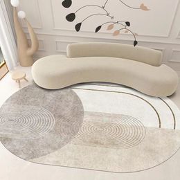 Carpets Double Round Living Room Coffee Table Carpet Home Abstract Solid Colour Mat Personality Shaped Bedroom Bedside Rug Homestay Rugs 230831