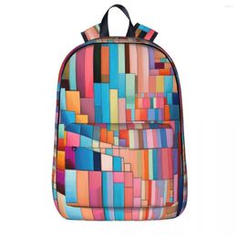 Backpack Colourful Maze Of Cubes Backpacks Boys Girls Bookbag Children School Bags Cartoon Kids Rucksack Laptop Shoulder Bag