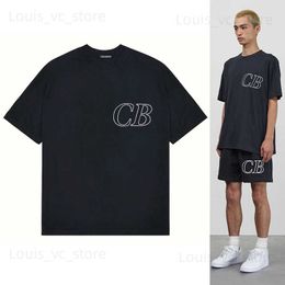 Men's T-Shirts Cole Buxton CB Arrival Tshirt Letter Embroidery Cotton O-Neck TEE Black White Green Oversized Simple Men Women Short Sleeve T230831