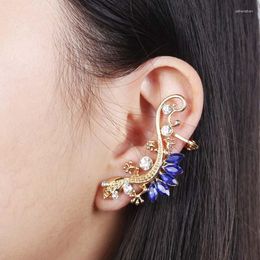 Stud Earrings Rhinestone Gecko Ear Cuff 2023 Women Fashion Gold Colour Punk Exaggerated Lizard 1 Pc