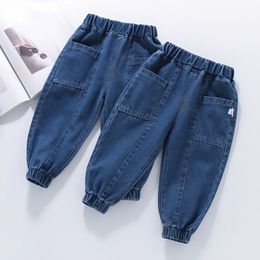 Jeans Boys Loose Pants 2023 Spring Denim Trousers for Children Korean Toddler Baby Clothes Teenage Cargo 2 5 8 10 Years 230830