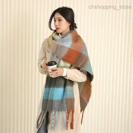 Scarves Ac Scarf Winter New Style Imitation Cashmere Mohair Casual Versatile Plaidp5p2