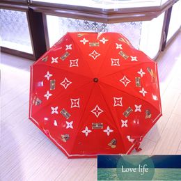 Luxury Sunshade Folding Automatic Sun Shade UV-Proof Sun Umbrella Suns Umbrella Dual-Use Fashion Brand