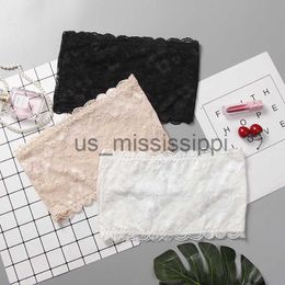 Other Health Beauty Items 1pc Fashion Sexy Womens Floral Lace Bandeau Seamless Bandeau Crop Top Padded Bra Wire Free Bralette Strapless Tube Top x0831