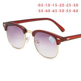 Fashion Sunglasses Frames Prescription With Diopter SPH 0 5 1 0 TO 5 5 6 0 Men Women Myopia Spectacles Nearsighted 9588 230831