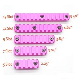 Others Tactical Accessories Aluminium Pink Anodized 5 7 9 11 13 Slots Picatinny/Weaver Rail Sections For Key Mod Handguards System Drop Dhwhm