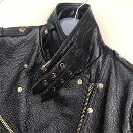 Womens Jackets Sungtin Women Loose Pu Leather Jacket Black Soft Faux Leather Jacket Street Moto Biker Leather Coat Jacket Lady Casual Outerwear 44eesw