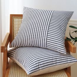 Pillow Stripe Cover 18x18 Decorative Pillows For Sofa Super Soft The Couch Living Room Home Docor Pillowcase