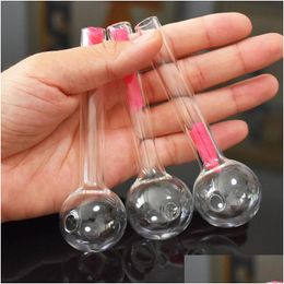 Smoking Pipes 10.5Cm Length 3Cm Diameter Ball Clear Glass Pipe Oil Nail Burning Jumbo Pyrex Burner Concentrate Thick Transparent Great Dhmww