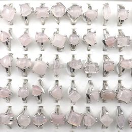 Wedding Rings Fashion Natural Light Pink Crystal Rings Women's Jewellery 50pcs Wholesale 230831