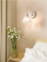 Wall Lamp Full Spectrum Eye Protection Room Bedroom Bedside Creative Cream Style Corridor Staircase Tv Background