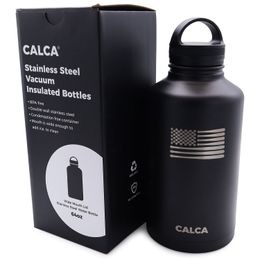 Mugs 2000ml 2L CALCA 64oz Baseball Wide Mouth Lid Stainless Steel Water Bottle with Double Wall Vacuum Insulated-Travel Cup 230831