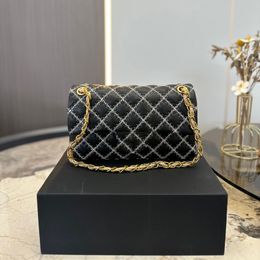 2023 Fashion Designer Bags Handle Mini Classic Flap Bag Crossbody Bag Luxury Women Leather Handbag Wallet Diamond Lattice Handle package blue