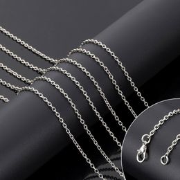 2.4mm Cross Chain Metal Chain Iron Necklace Collar Chain Fashion Jewellery Simple and Versatile DIY Handmade Accessories
