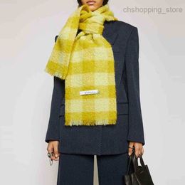 Scarves Elegant Ac Muffler Luxury Hijab Winter Fashion Long Tassel Street Cashmere Plaid
