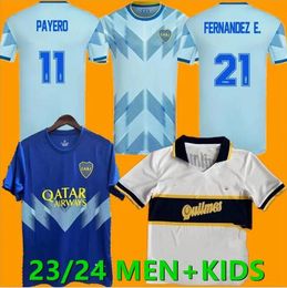 Boca Juniors MEDINA VILLA 23 24 Soccer Jerseys home away 3rd FERNANDEZ BENEDETTO SALVIO MARADONA maillots ROMERO VARELA VAZQUEZ Football Shirts men kids Uniforms